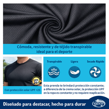 Playera Deportiva Dry Fit Manga Larga Hombre Protección Solar Uv Upf 25+