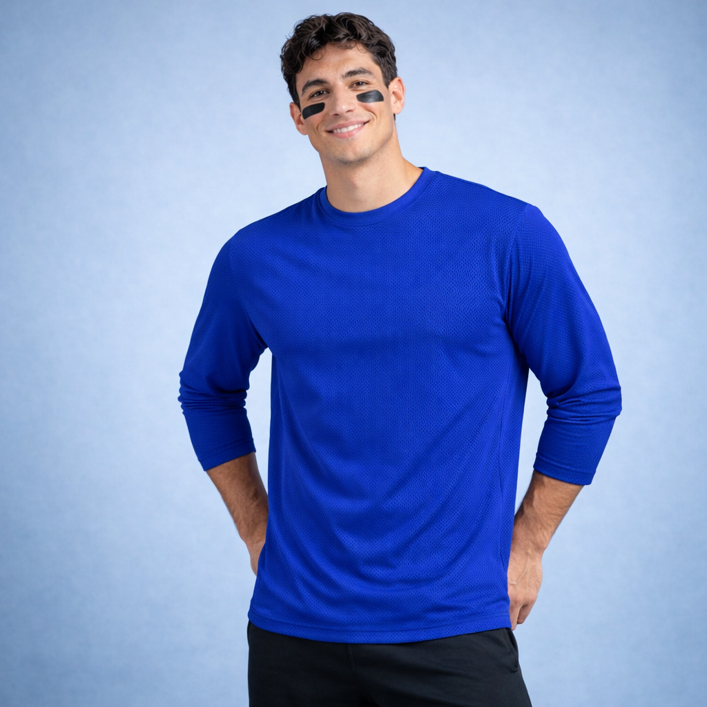 Playera Deportiva Dry Fit Manga Larga Hombre Protección Solar Uv Upf 25+