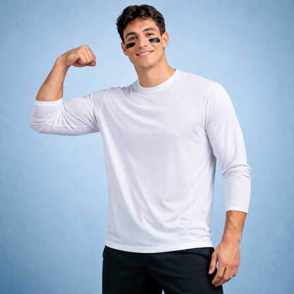 Playera Deportiva Dry Fit Manga Larga Hombre Protección Solar Uv Upf 25+