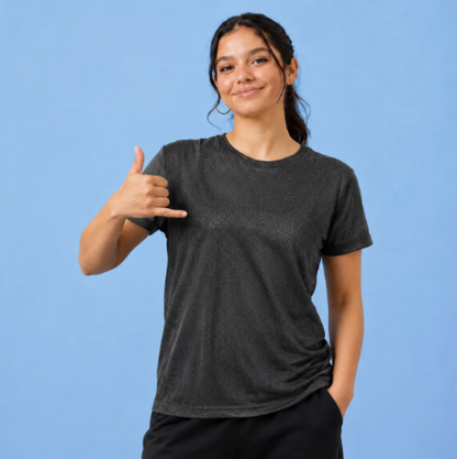 Playera Deportiva Dry Fit Mujer Protección Uv Upf25+ Manga corta