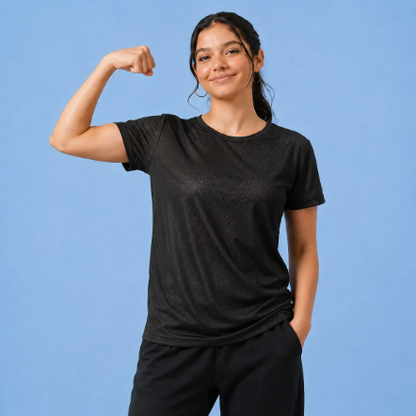 Playera Deportiva Dry Fit Mujer Protección Uv Upf25+ Manga corta