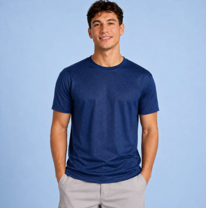 Playera Deportiva Manga Corta Dry Fit Hombre Protección Uv Upf25+