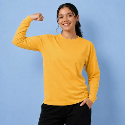 Playera Manga Larga Mujer 100% Algodón Varios Colores