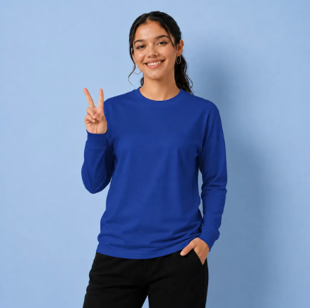 Playera Manga Larga Mujer 100% Algodón Varios Colores