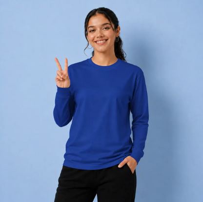 Playera Manga Larga Mujer 100% Algodón Varios Colores