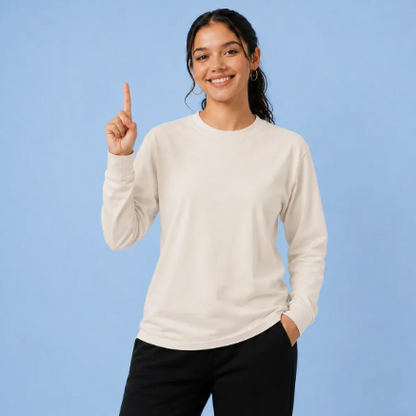 Playera Manga Larga Mujer 100% Algodón Varios Colores