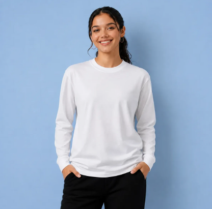 Playera Manga Larga Mujer 100% Algodón Varios Colores