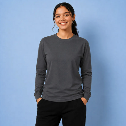 Playera Manga Larga Mujer 100% Algodón Varios Colores