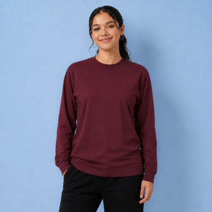 Playera Manga Larga Mujer 100% Algodón Varios Colores