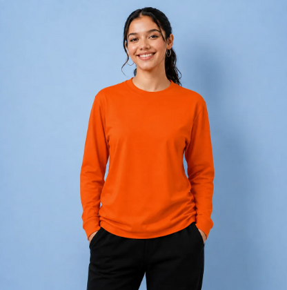 Playera Manga Larga Mujer 100% Algodón Varios Colores