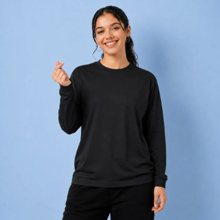 Playera Manga Larga Mujer 100% Algodón Varios Colores