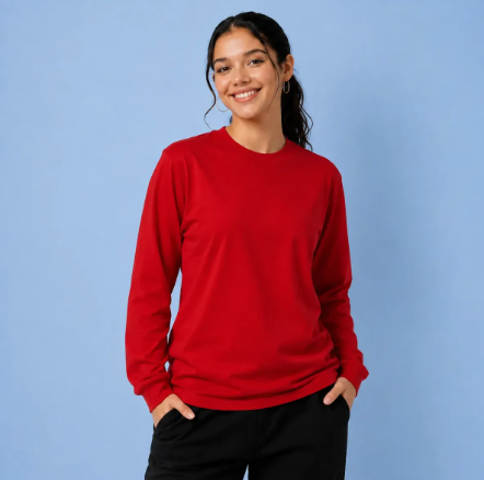 Playera Manga Larga Mujer 100% Algodón Varios Colores