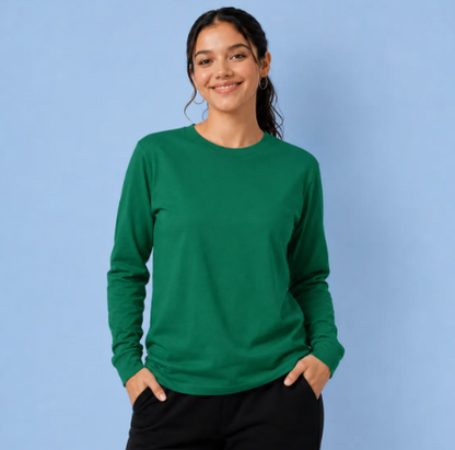 Playera Manga Larga Mujer 100% Algodón Varios Colores