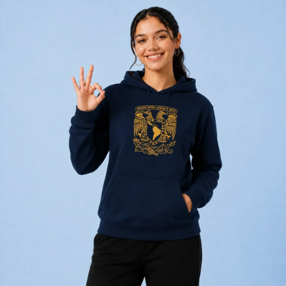 Sudadera Unam Escudo Dorado Mujer Universidad
