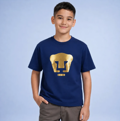 Playera Pumas Unam Liga Mx 100% Algodón Niño