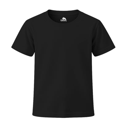 Playera Negra Niña Cuello Redondo Manga Corta 100% Algodón