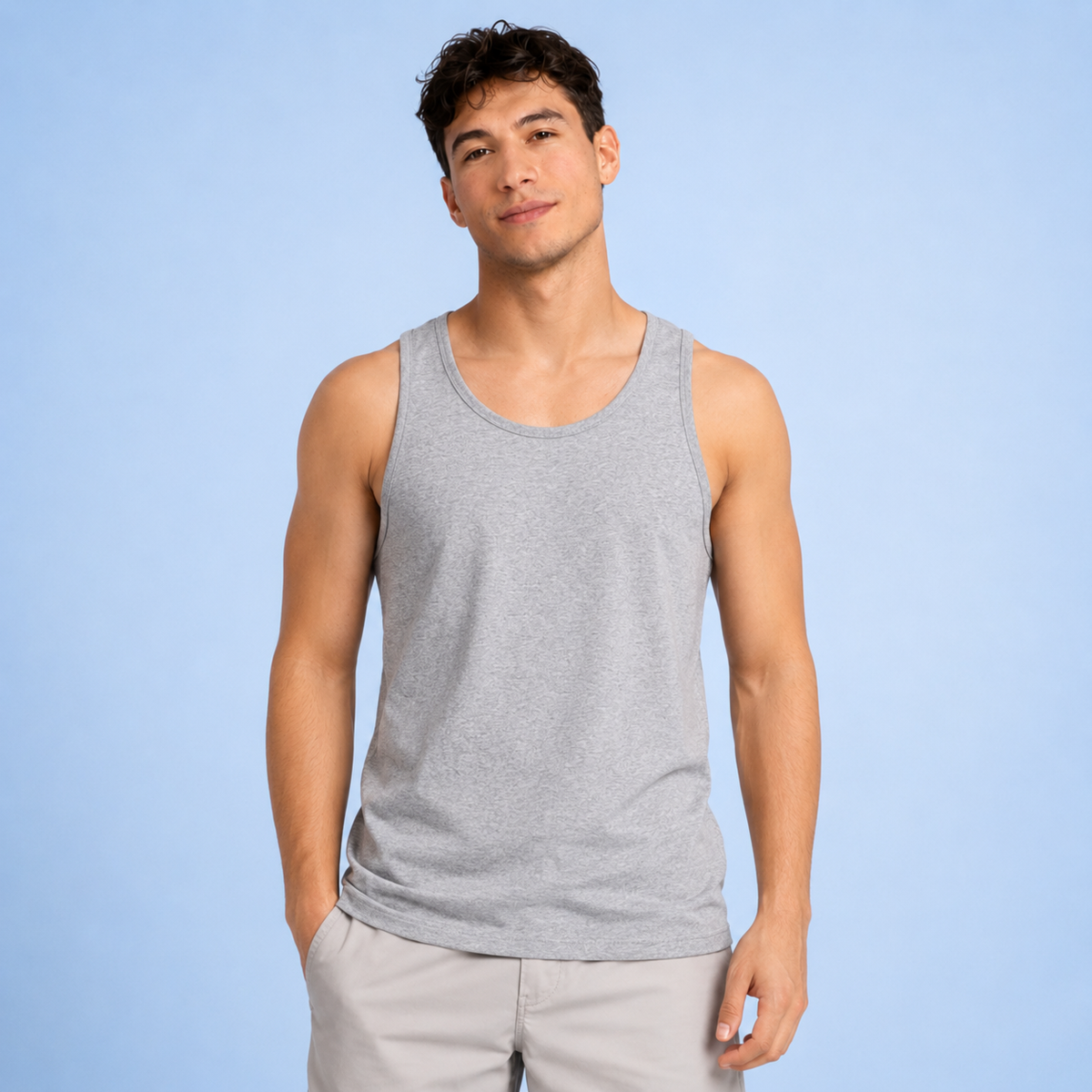 Playera sin mangas Tank Top para Hombre 100% Algodón